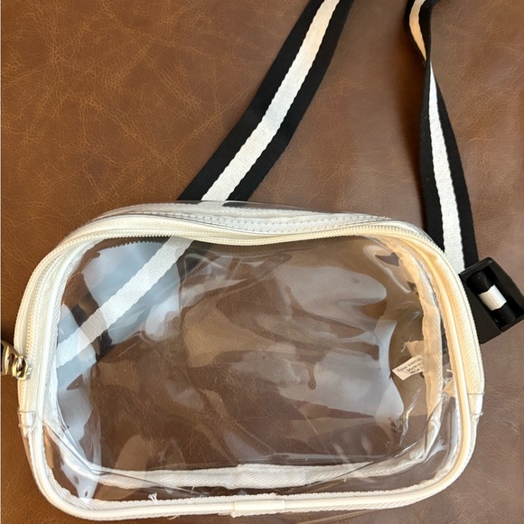 Target Clear Crossbody Bag with Black and White Strap - Picture 2 of 3